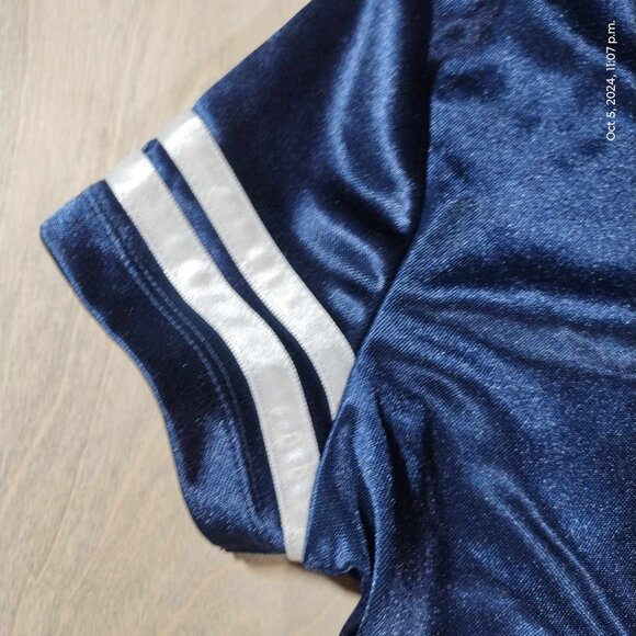 Broncos Jersey Navy Blue Vintage Early 2000’s Y2K NFL Football Stripped Fitted S - Picture 4 of 9